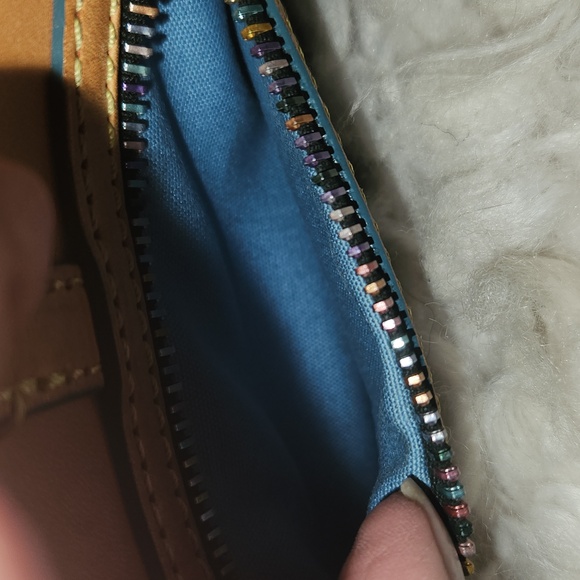 Vintage Dooney & Bourke  Gray/Tan/Multicolor Signature Coated Canvas Small Bag - Picture 3 of 13